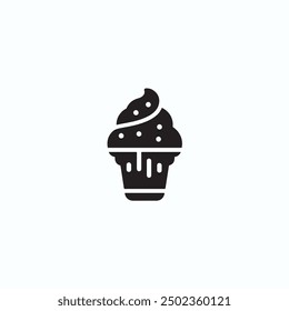 Ice cream cone icon. Simple illustration of ice cream cone vector icon.