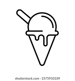 ice cream cone icon simple vector symbol