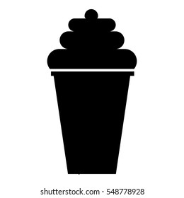 Ice cream cone icon. Simple illustration of ice cream cone vector icon for web
