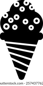 Ice Cream Cone Icon Symbol Art Sign