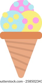 Ice Cream Cone Icon Symbol Art Sign