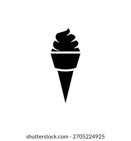 Ice Cream Cone ícone tema símbolo vetor ilustração isolado no fundo branco
