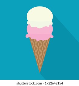 ice cream cone icon - vector illustration