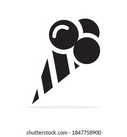 Ice cream cone icon. Vector concept illustration for design.