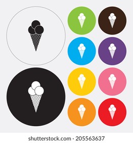 Ice cream cone icon - Vector