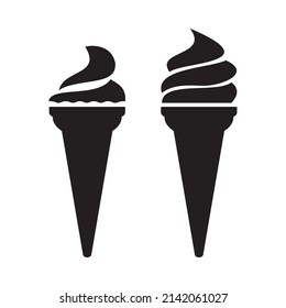 Ice cream cone icon vector