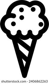 ice cream cone icon vector