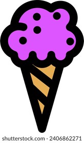 vector de icono del cono de helado