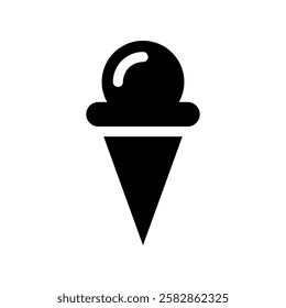 Ice Cream Cone Icon Vector Symbol Design Illustration
