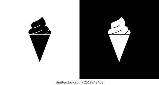 Ice cream cone icon vector, solid logo illustration, pictogram