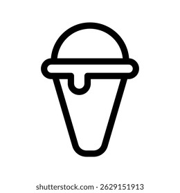 Ice Cream Cone Icon Vector Symbol Design Illustration