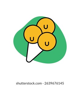 Ice Cream Cone Icon vector stock illustration
