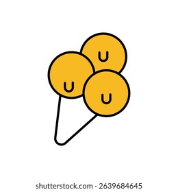 Ice Cream Cone Icon vector stock illustration