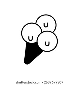 Ice Cream Cone Icon vector stock illustration
