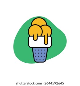 Ice Cream Cone Icon vector stock illustration