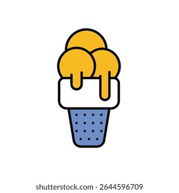Ice Cream Cone Icon vector stock illustration