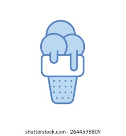 Ice Cream Cone Icon vector stock illustration