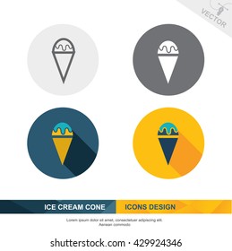 ICE CREAM CONE icon vector design