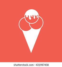 Ice cream cone icon vector