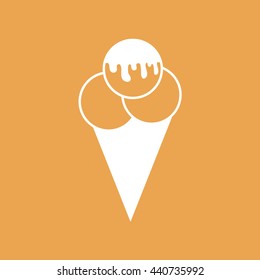 Ice cream cone icon vector
