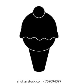 Ice cream cone icon vector illustration graphic design