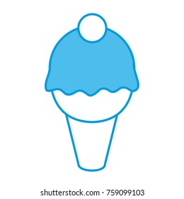Ice cream cone icon vector illustration graphic design