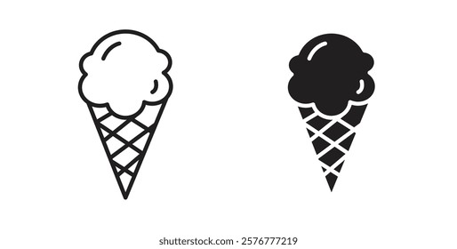 Ice cream cone icons pack for ui designs