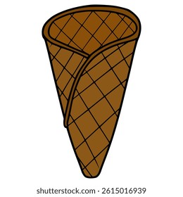 ice cream cone illustration hand drawn isolated vector