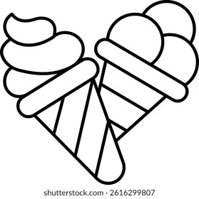  Ice Cream Cone  illustration with isolated background
