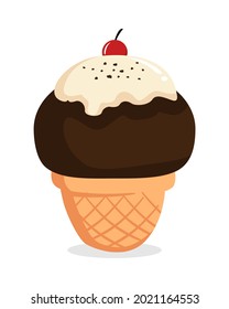 ice cream cone illustrations gelato