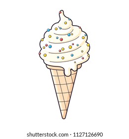 Ice cream cone isolated