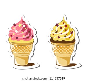 ice cream cone isolated