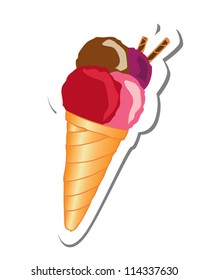 ice cream cone isolated