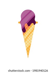 ice cream in a cone isolated