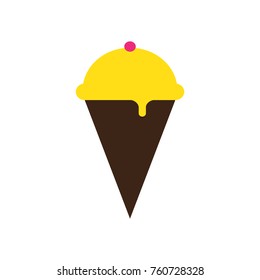 Ice cream cone. isolated on white background