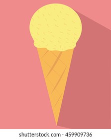 ice cream cone isolated wihte shadow