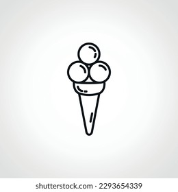 Ice cream cone line icon. Ice cream cone outline icon