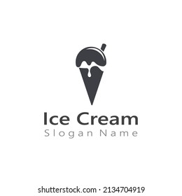 Ice Cream cone Logo design Vector Art creative template