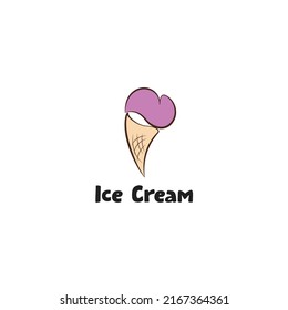 Ice Cream Cone Logo Design Vector Stock Vector (Royalty Free ...