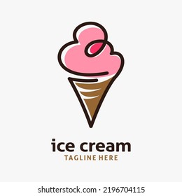 Ice cream cone logo design