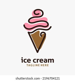 Ice cream cone logo design