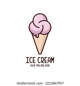 Ice cream cone logo design