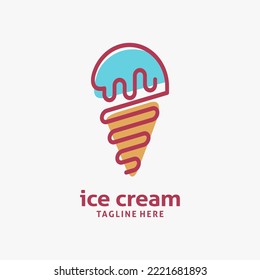 Ice cream cone logo design