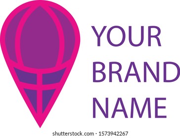 Ice Cream Cone Logo Vector Design