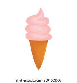 ice cream cone on white background