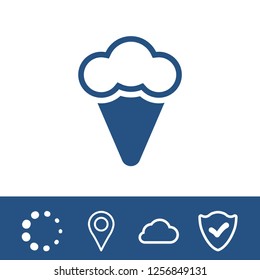 Ice cream cone outline icon