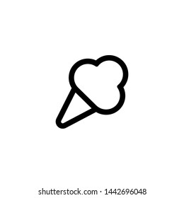 ice cream cone outline icon sign signifier vector