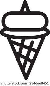 Ice Cream Cone Outline Icon