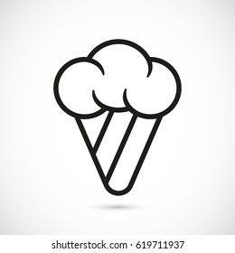 Ice cream cone outline icon