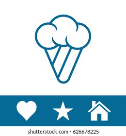 Ice cream cone outline icon